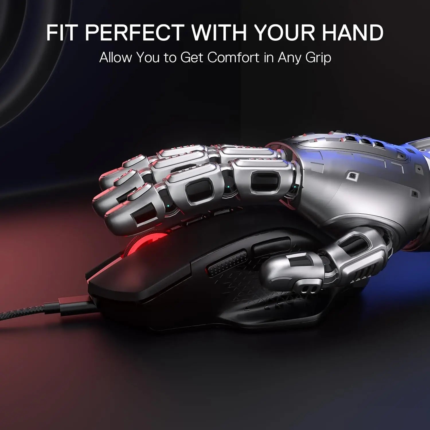 Redragon M695 Wired Gaming Mouse, 24,000 Max DPI Optical Gaming Mice 7 Programmable Buttons